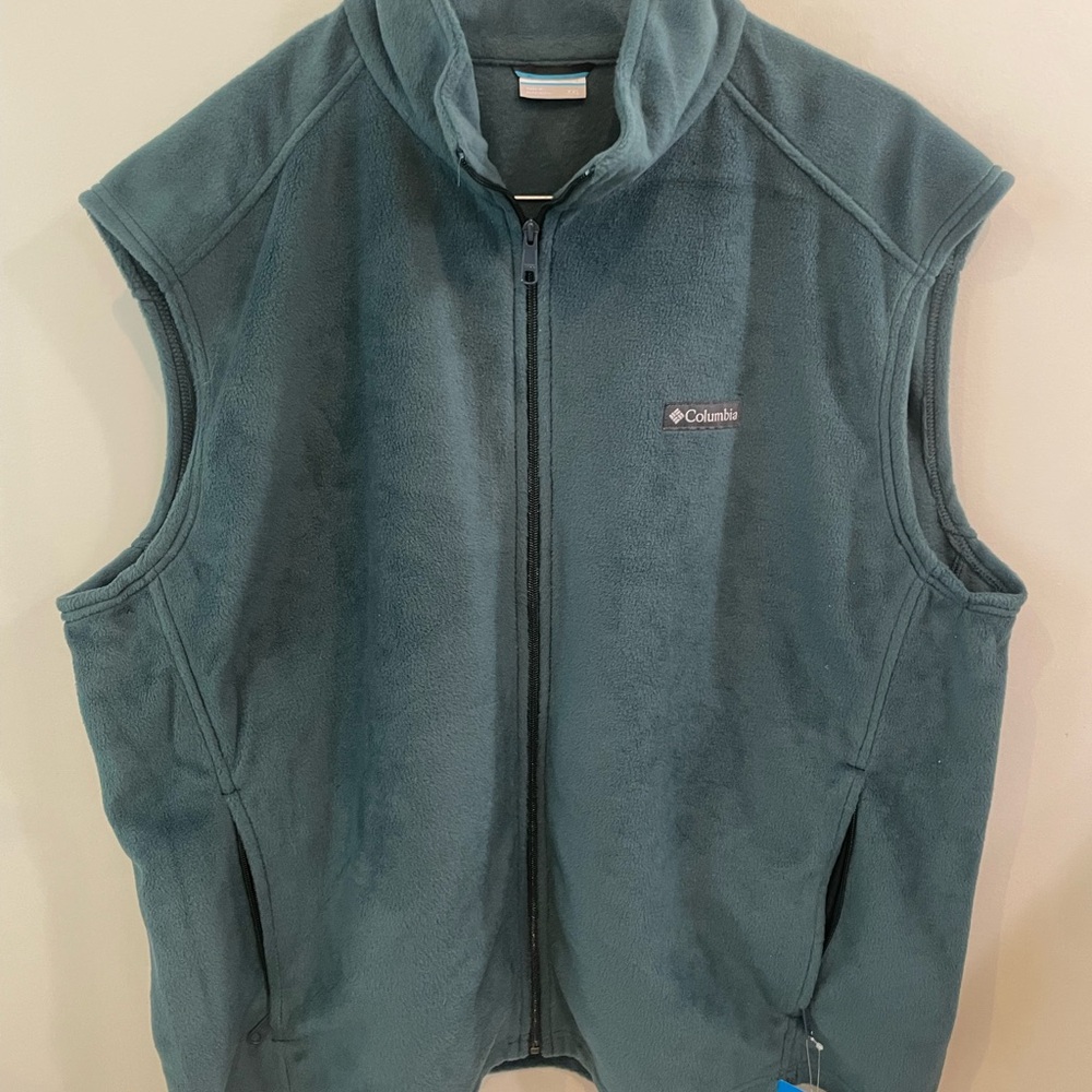Columbia Dark Green Fleece Vest